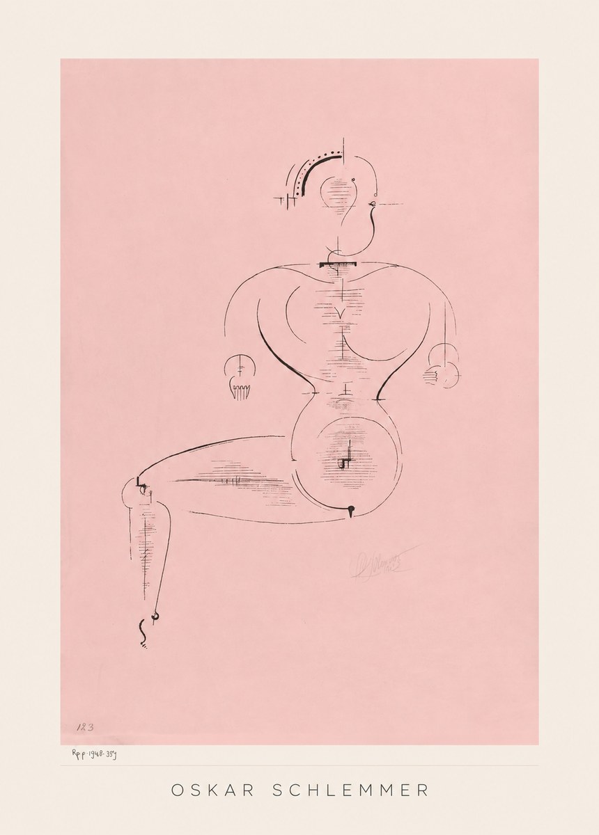 Oskar Schlemmer Figur L 1 No3 - Poster