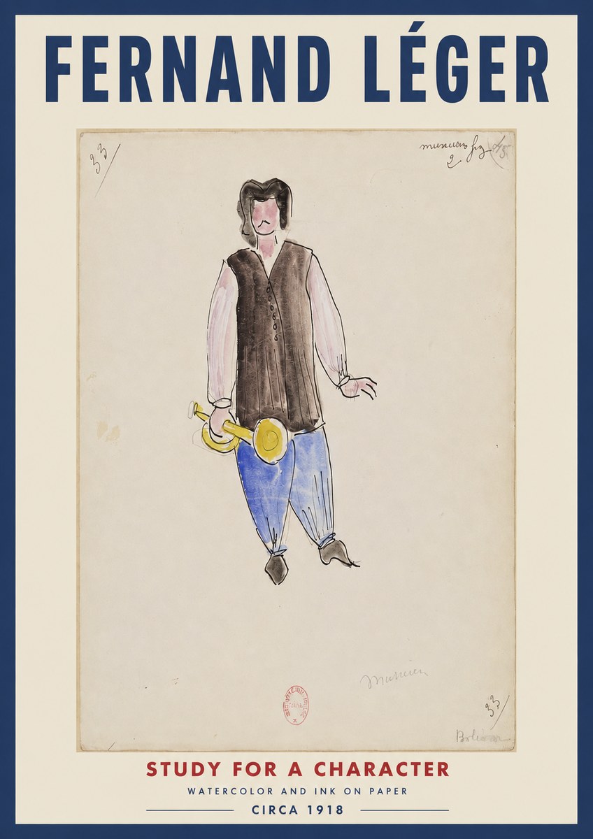 Fernand Léger Study for a Character I No2 - Poster