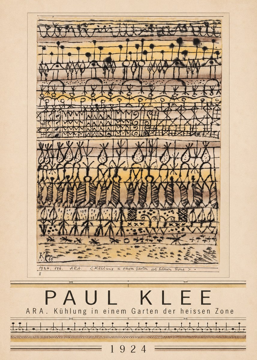 Paul Klee Ara. Kühlung in Einem Garten Der Heissen Zone No1 - Poster