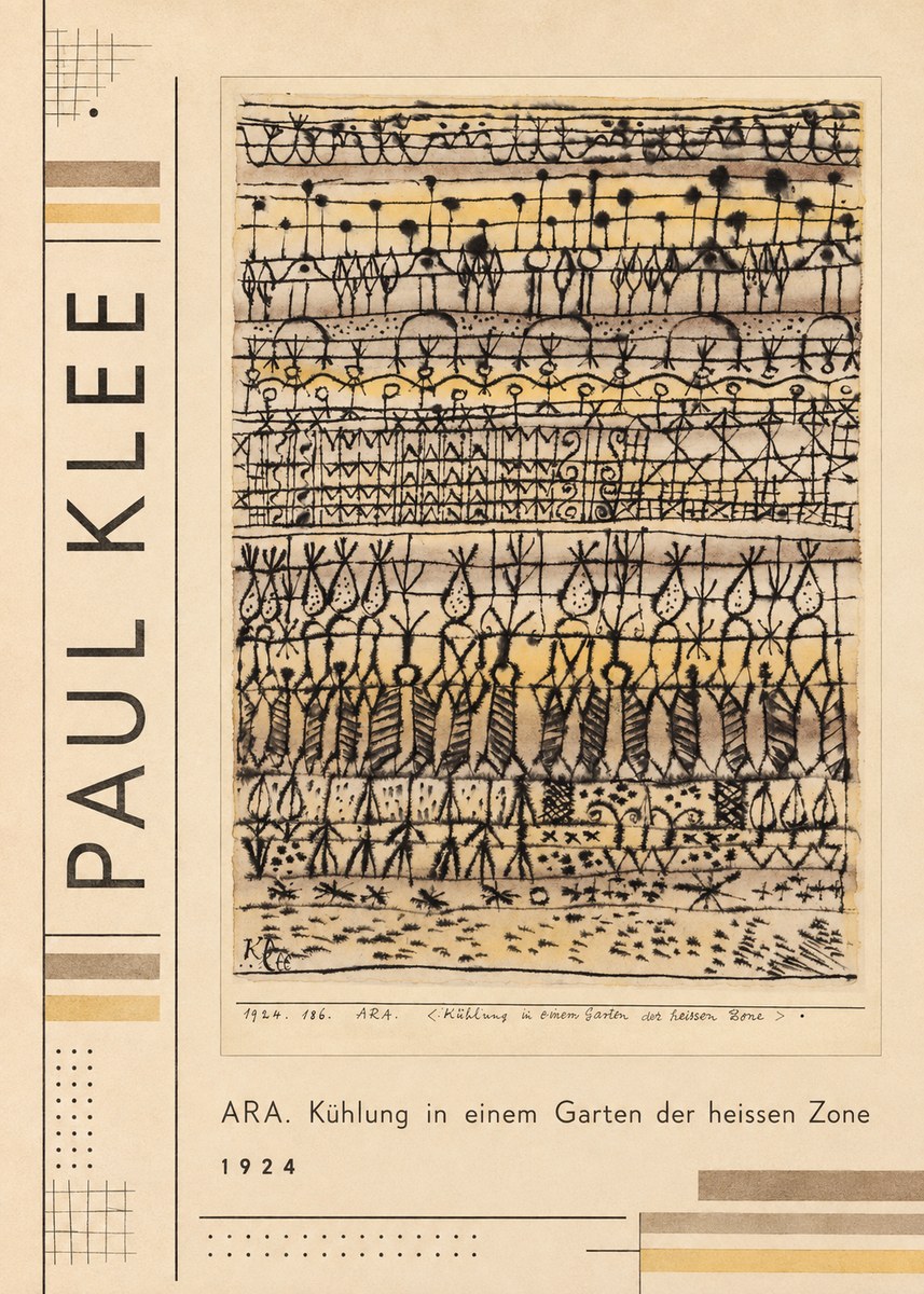 Paul Klee Ara. Kühlung in Einem Garten Der Heissen Zone No3 - Poster