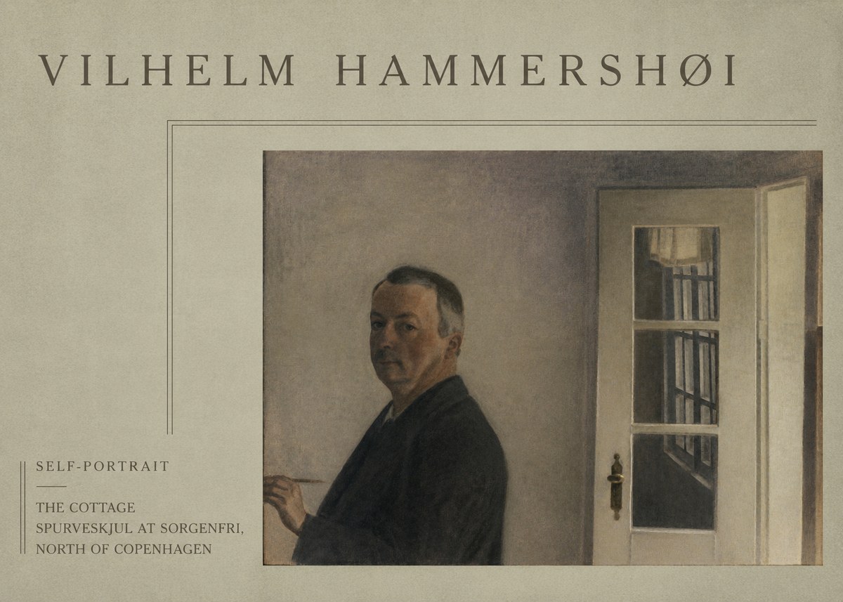 Vilhelm Hammershøi Self-portrait. the Cottage Spurveskjul at Sorgenfri, North of Copenhagen No4 - Poster