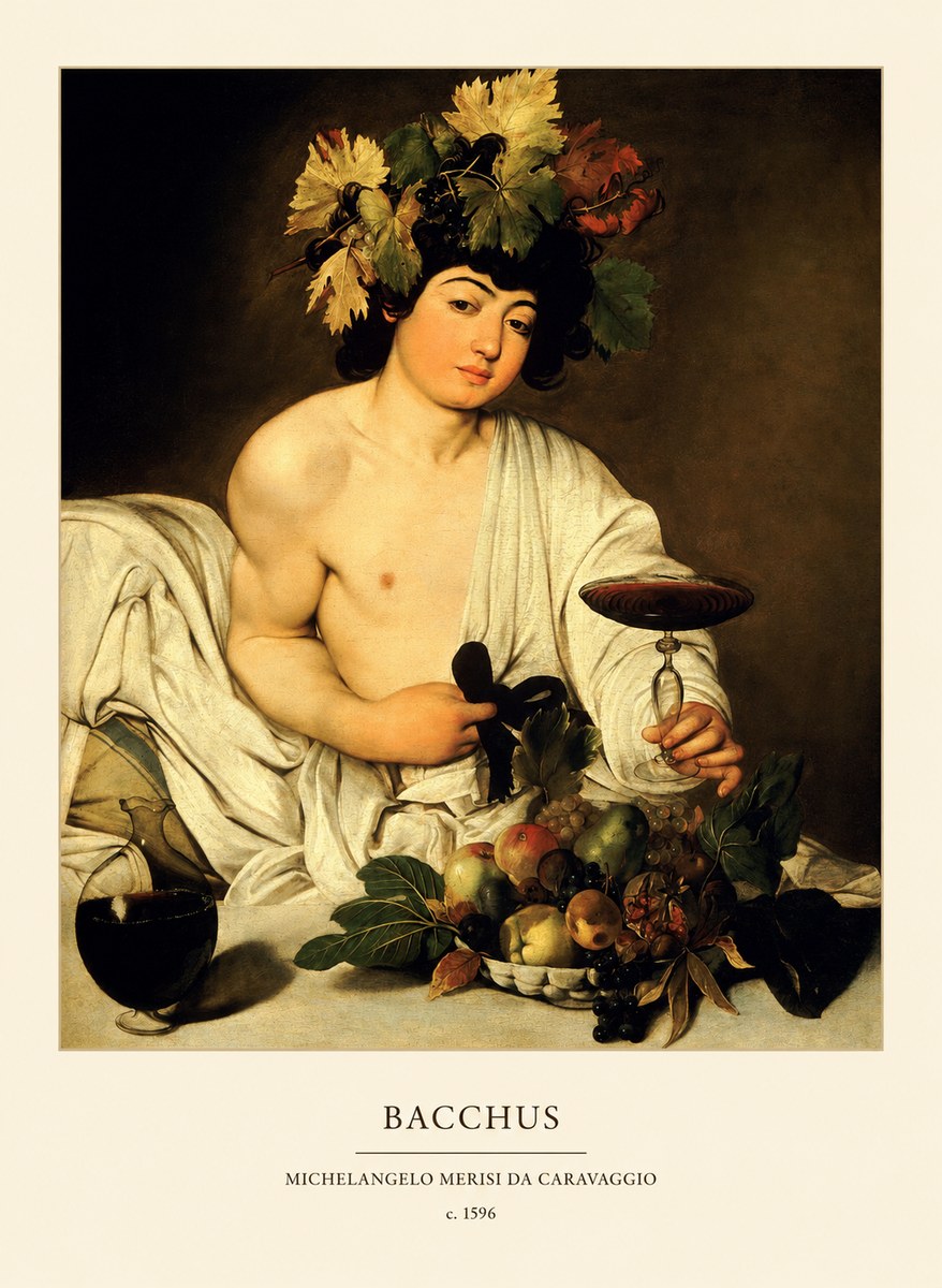 Michelangelo Merisi da Caravaggio Bacchus III No6 - Poster