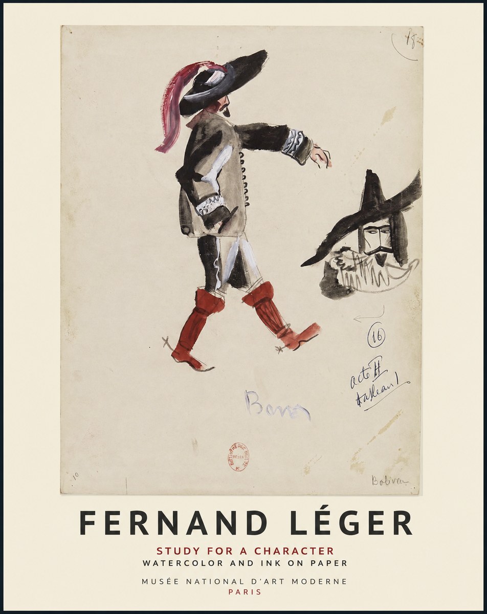Fernand Léger Study for a Character II No1 - Poster