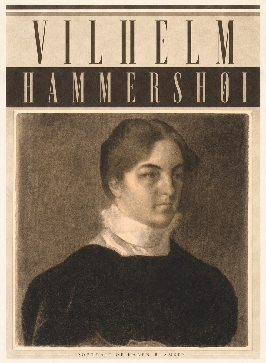 Vilhelm Hammershøi Portrait of Karen Bramsen No4 - Poster