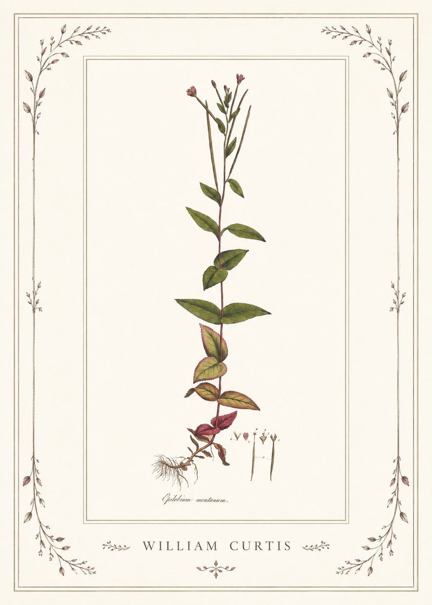 William Curtis Epilobium Montanum. No1 - Poster