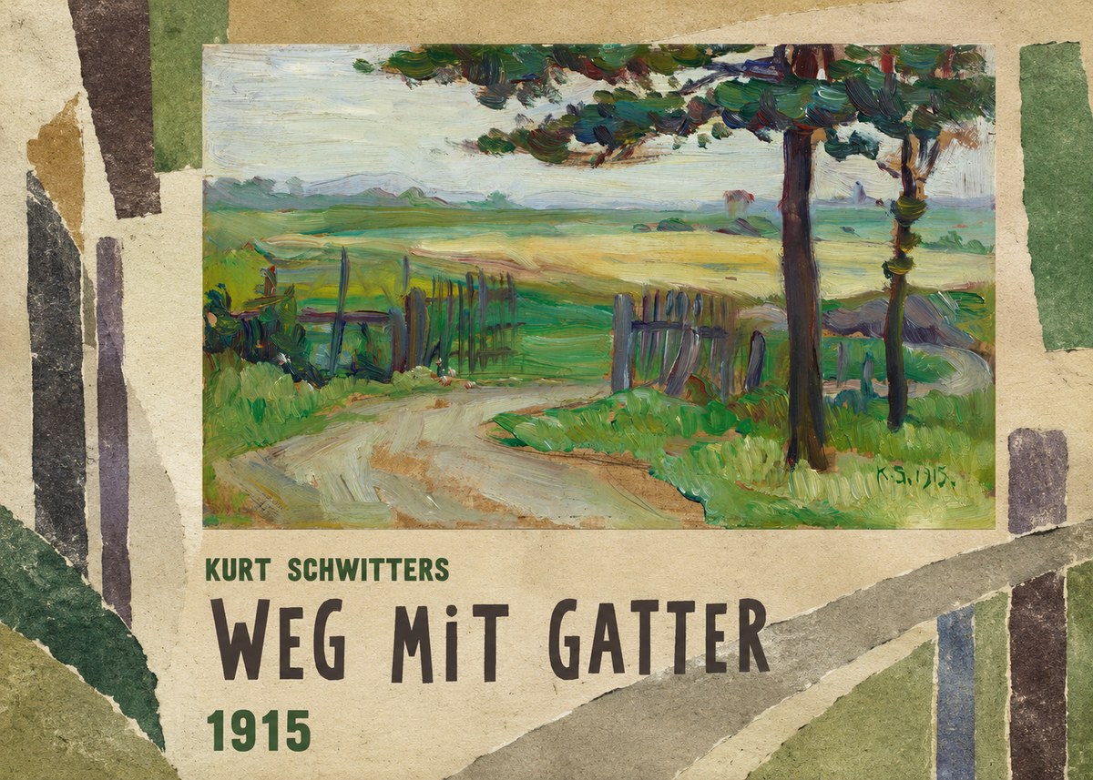 Kurt Schwitters Weg Mit Gatter No3 - Poster