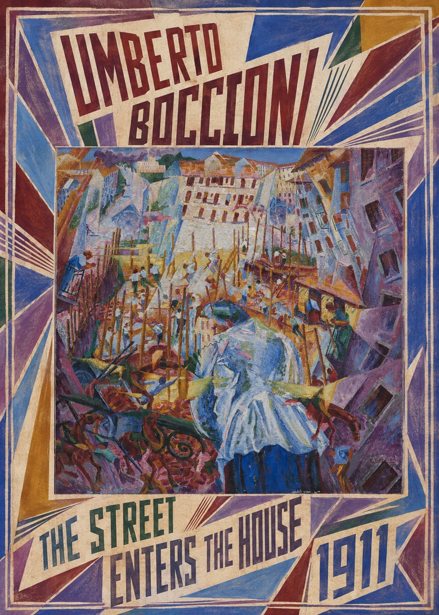 Umberto Boccioni The Street Enters the House No4 - Poster