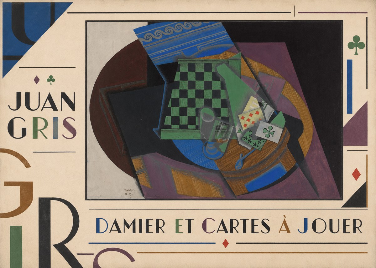 Juan Gris Damier Et Cartes À Jouer No5 - Poster