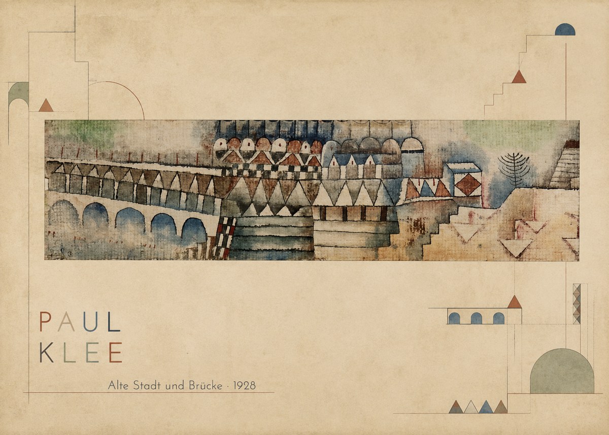 Paul Klee Alte Stadt Und Brücke No2 - Poster