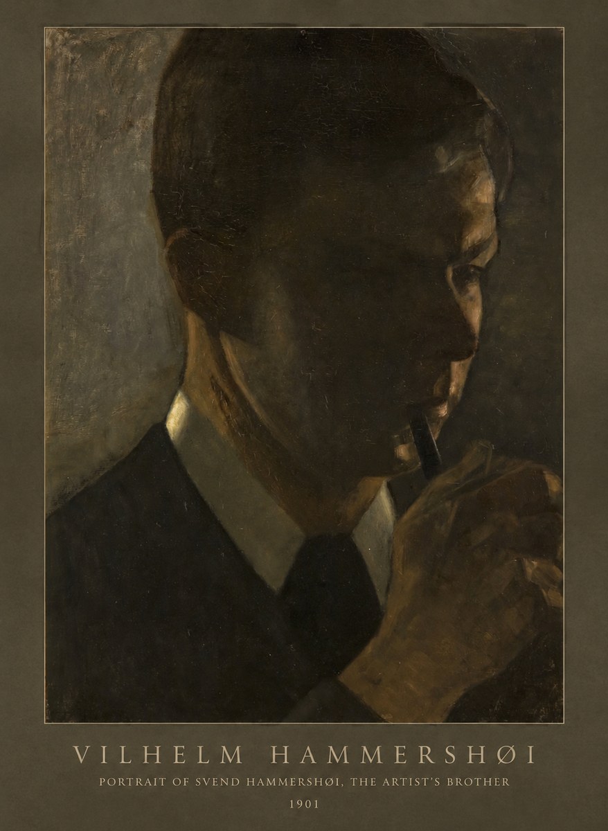 Vilhelm Hammershøi Portrait of Svend Hammershøi, the Artist's Brother No6 - Poster