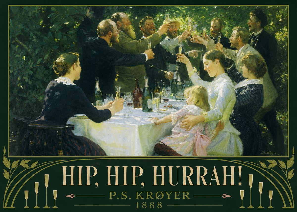 P.S. Krøyer Hip, Hip, Hurrah! No4 - Poster