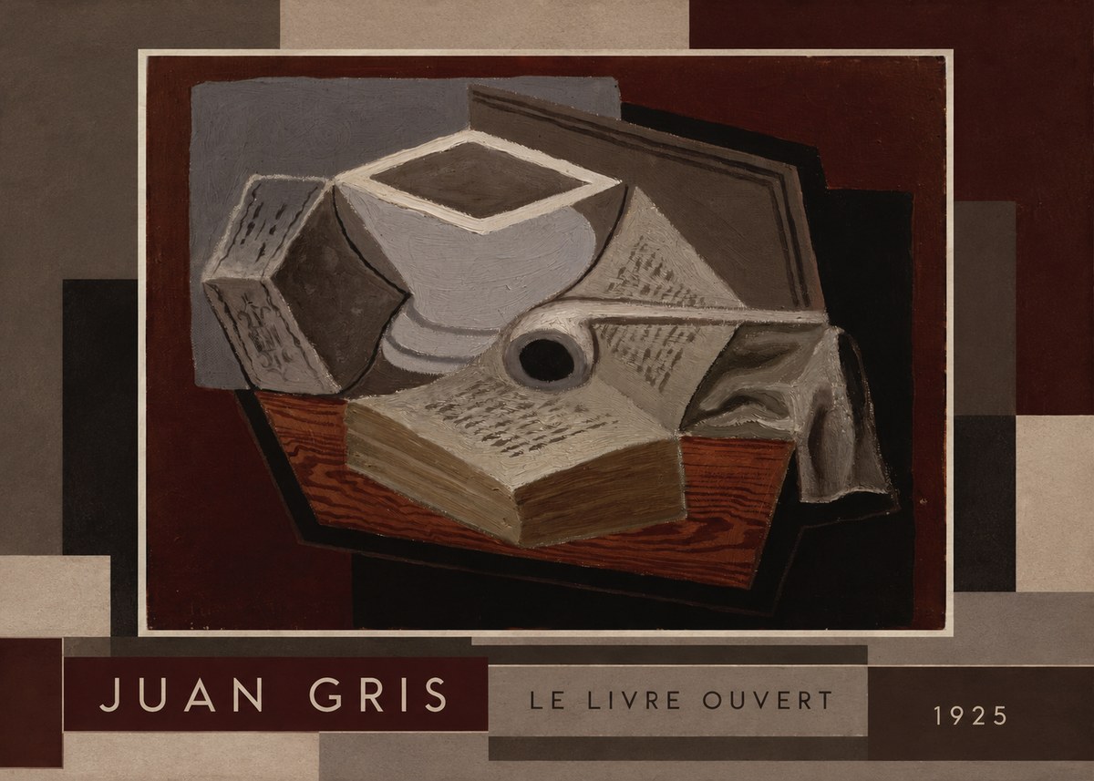 Juan Gris Le Livre Ouvert No2 - Poster