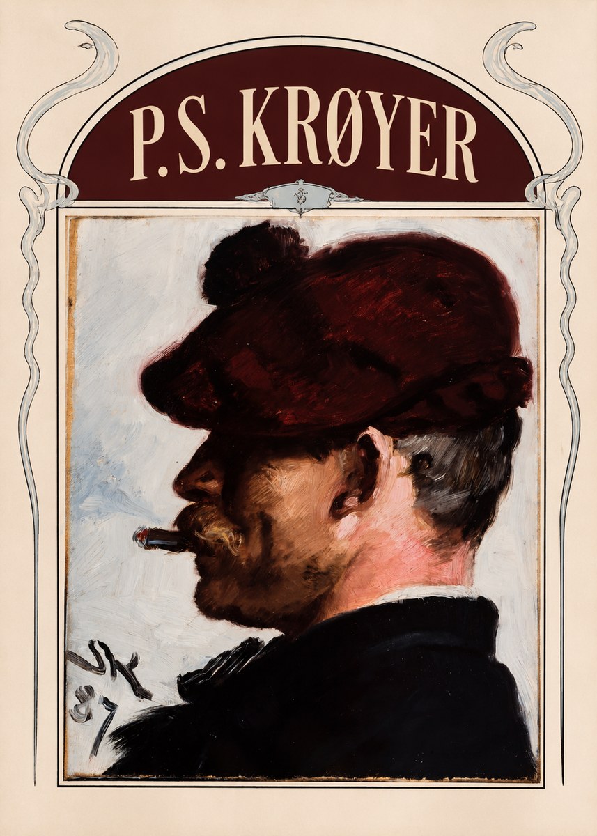 P.S. Krøyer Self-portrait with Cigar II No6 - Poster