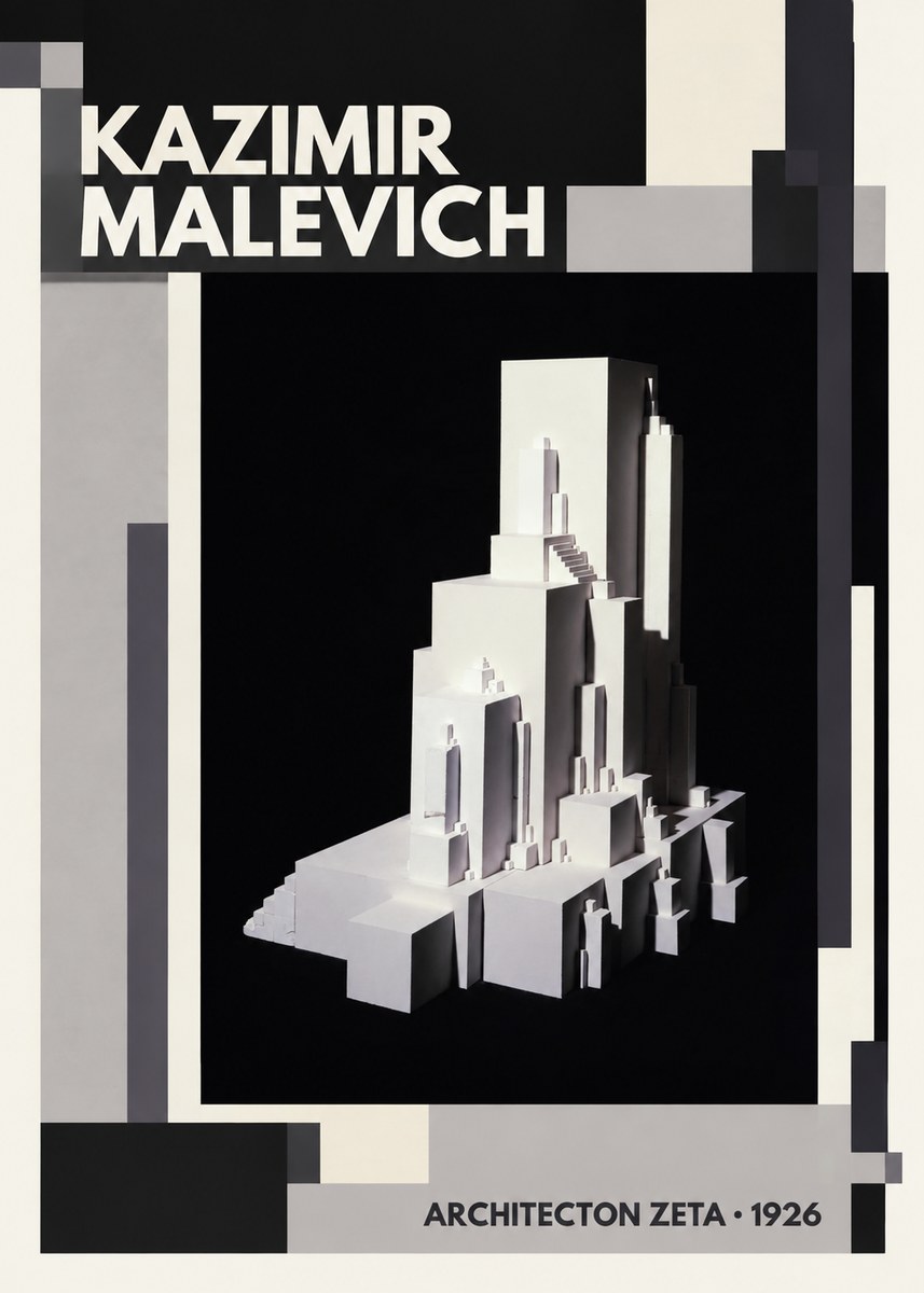 Kazimir Malevich Architecton Zeta No2 - Poster