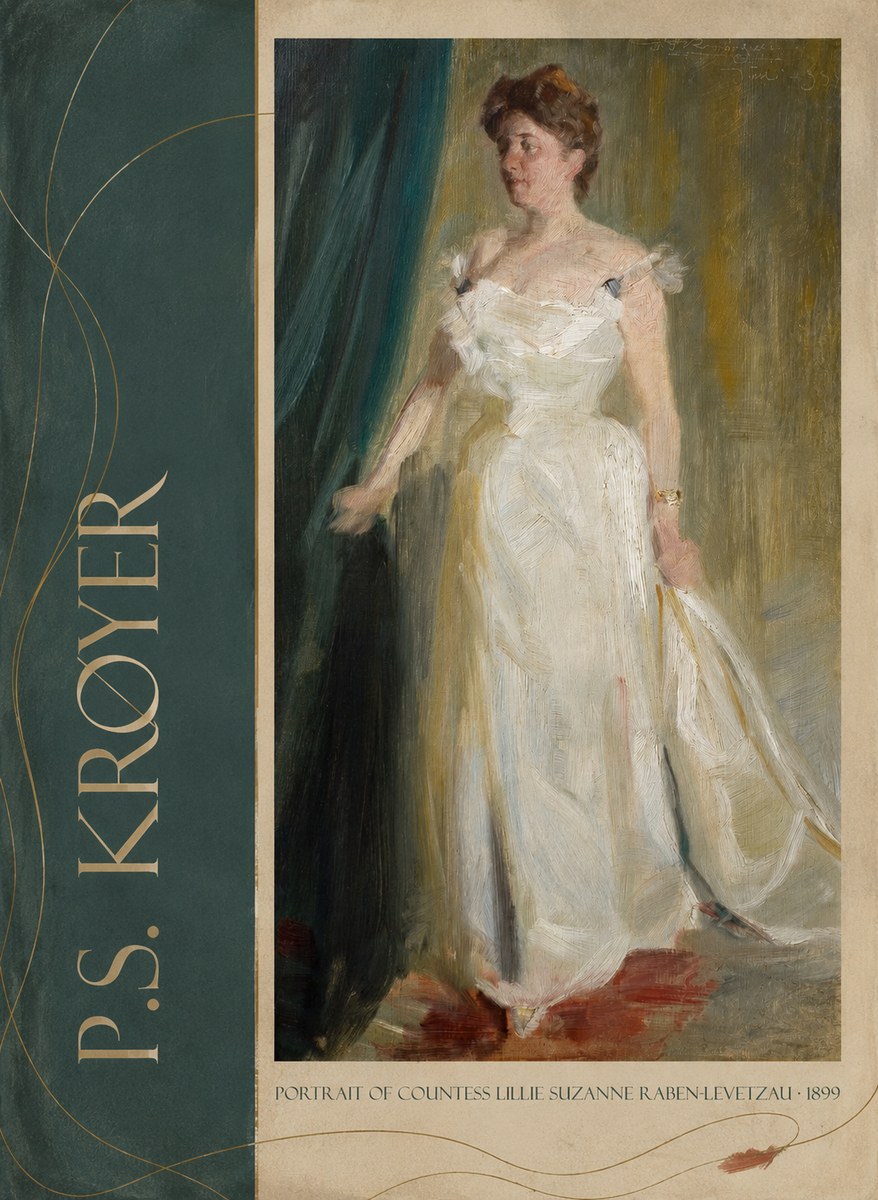 P.S. Krøyer Portrait of Countess Lillie Suzanne Raben-levetzau - 1899 No2 - Poster