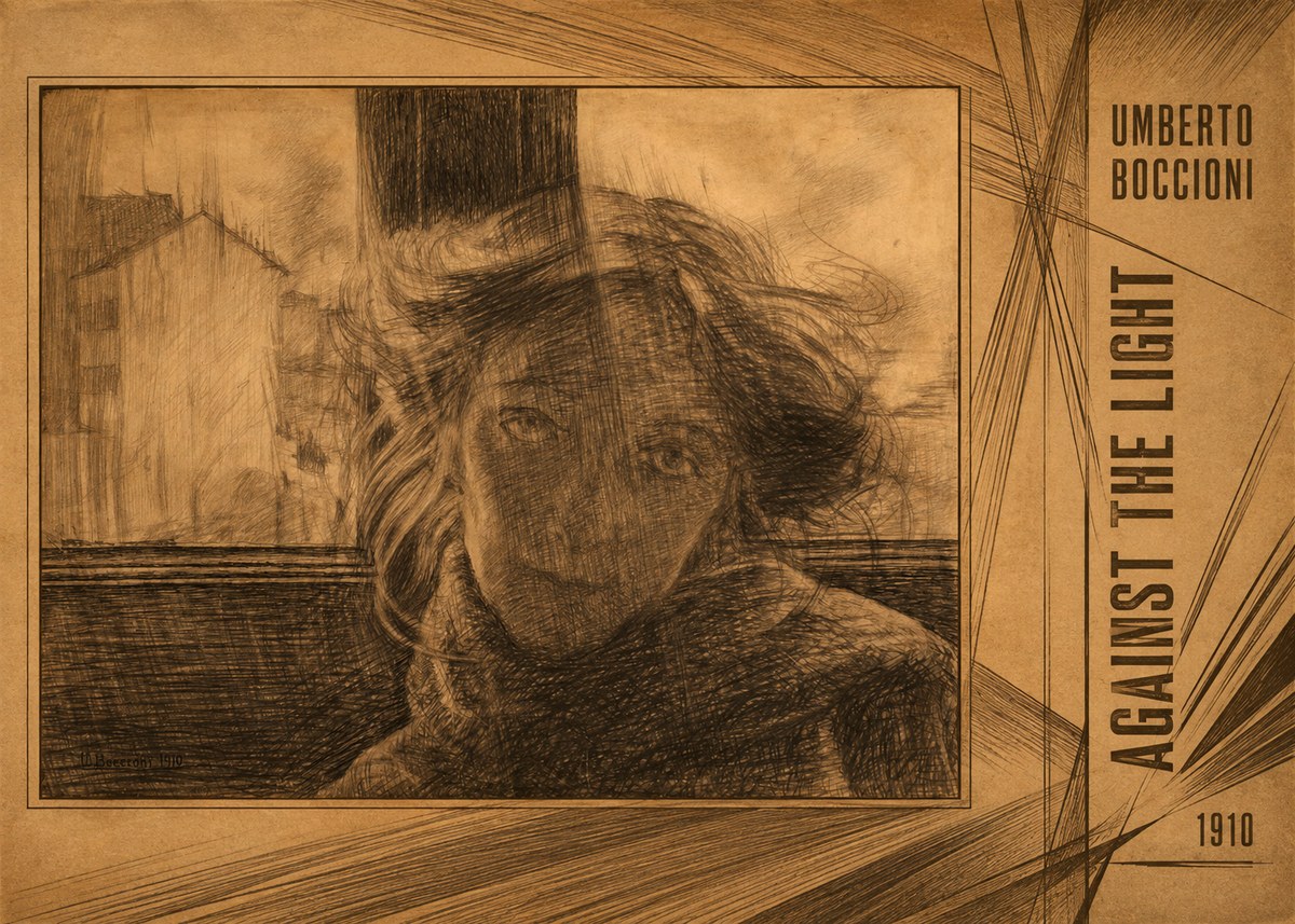 Umberto Boccioni Against the Light No2 - Poster