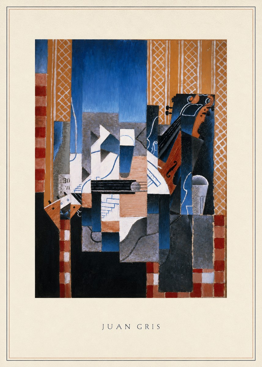 Juan Gris Still Life with Guitar and Violin No4 - Poster