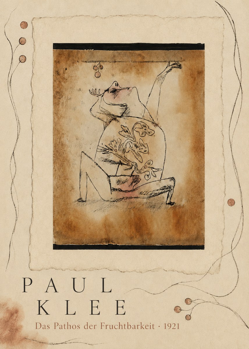 Paul Klee Das Pathos Der Fruchtbarkeit No5 - Poster