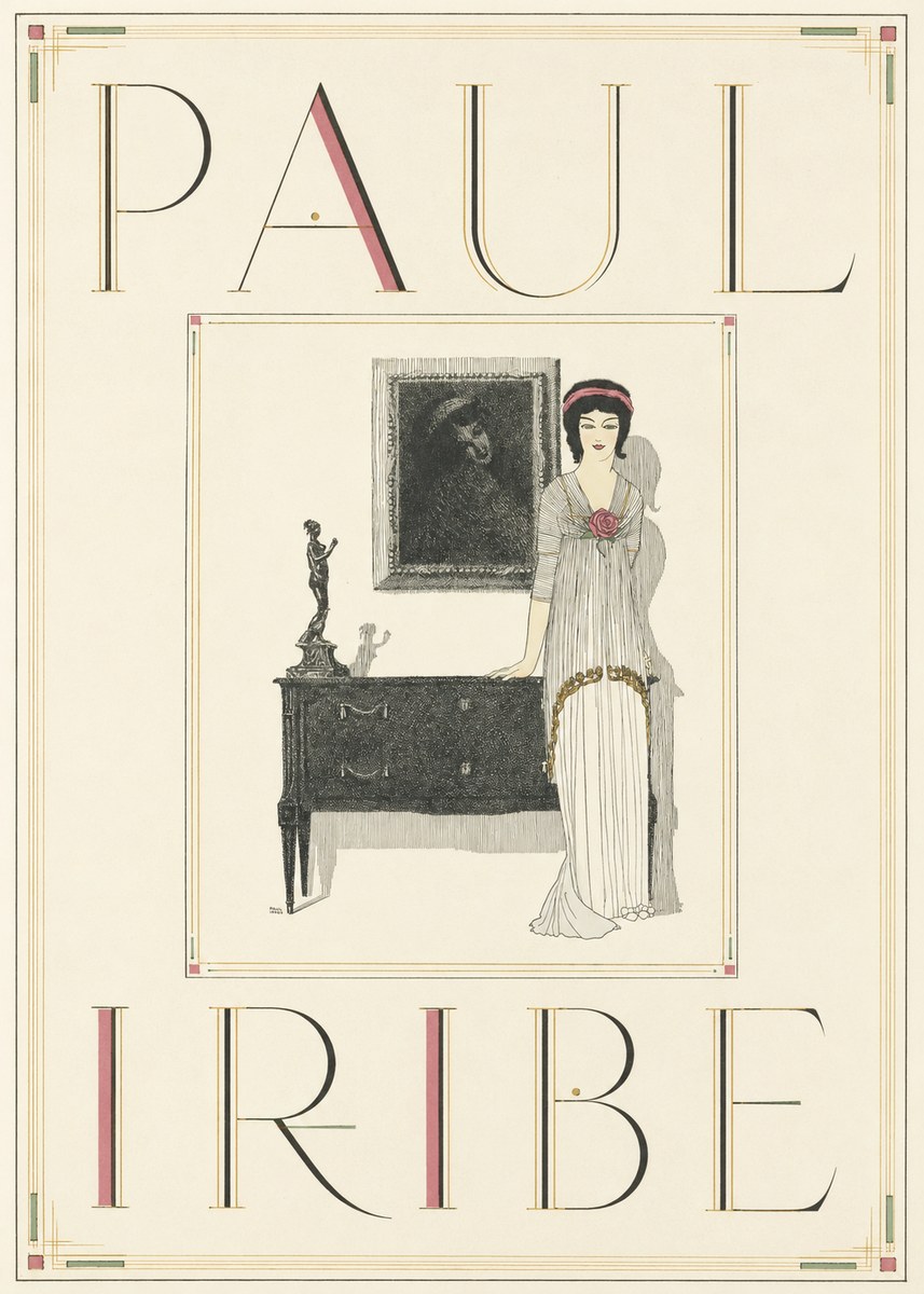 Paul Iribe Elegant Figure in Art Deco Interior No5 - Poster