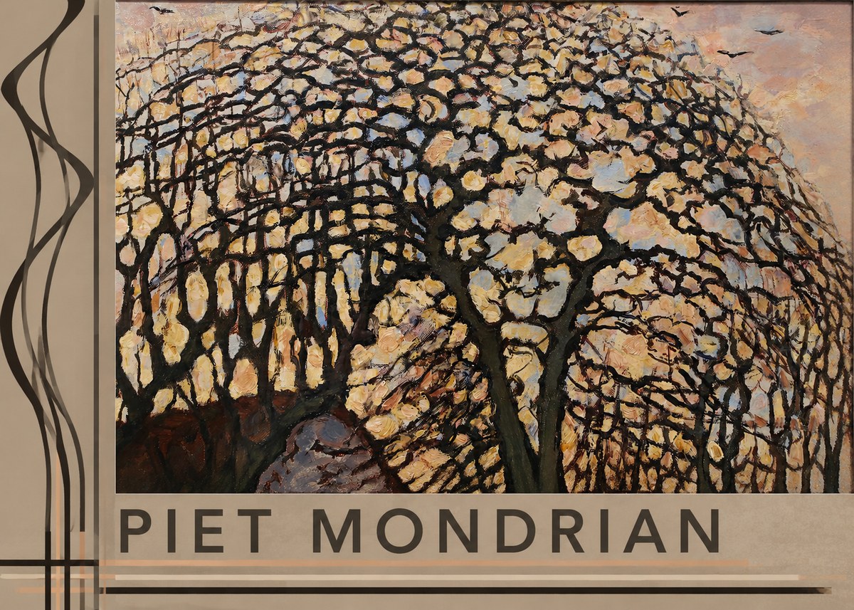 Piet Mondrian Avond (Evening); the Red Tree No2 - Poster