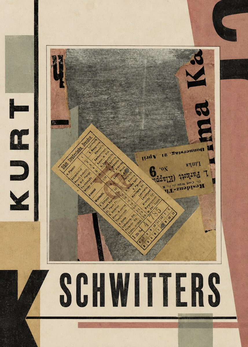 Kurt Schwitters Merz Collage No5 - Poster